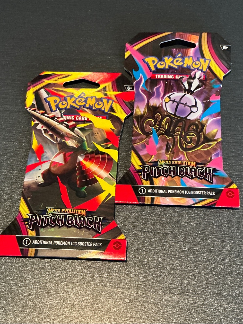 Pokemon Pitch Black Booster Packs - Black, Red, Yellow, Purple, Blue